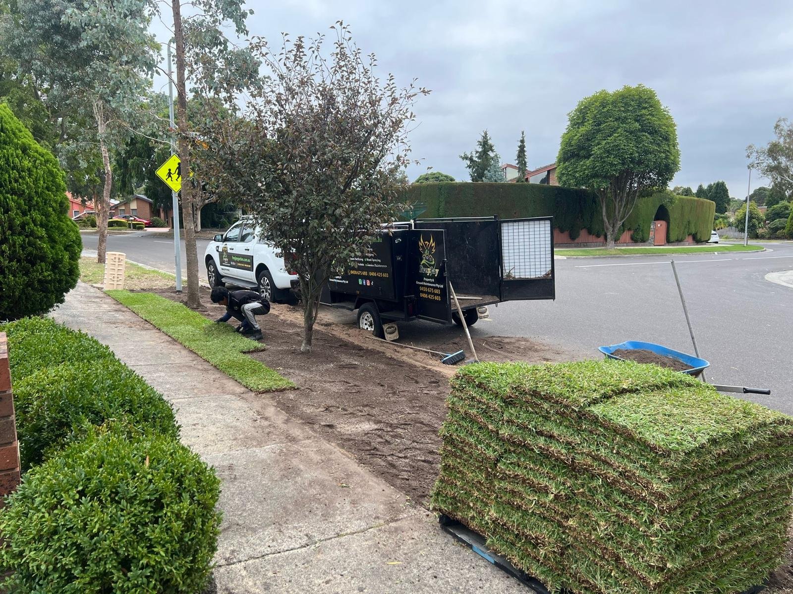 Lawn restoration turf installation Melbourne FreyJay Garden